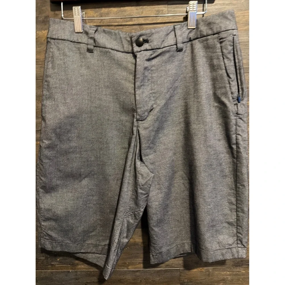 Lululemon Commission Shorts Mens 32 Grey Melange Chino Golf Athletic Casual 11in